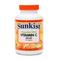 Sunkist Vitamin C 500mg Chewable Tablets, Citrus Flavor - 90 ea