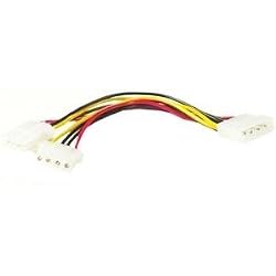 6IN Internal Y Power Splitter 4PIN Male To 2 4PIN Sok