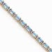 14K 15.75 CTW Blue Topaz & Diamond Bracelet