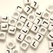 Plastic White Cube Alphabet Beads, 6mm Letter L, 48 pcs
