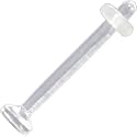 14 Gauge straight barbell CLEAR RETAINER 5/8"