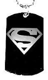  : SUPERMAN - Dog tag Necklace-FREE CHAIN-ENGRAVED