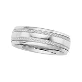 14K White Gold Comfort Fit Wedding Band For Men and Women - Sizes 5 - 15, no half sizes