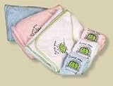 PodT Peaple Drip-Pea and Soap-Pea Hooded Towel and Wash Cloth Set - Pink