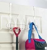Spectrum Over-the-door Multi-hook Rack, black