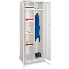 Kleider-/W�scheschrank,HxBxT 1800x600x500mm,2 Abt.,Korpus RAL7035,Front RAL9010