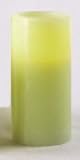 Review   / BATTERY OPERATED Pillar LED CANDLE olive green 4 x 8