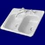CRANE PLUMBING #53464-05 33x22ALM Double Kitchen Sink