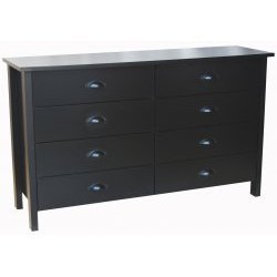 Venture Horizon Chest of Drawers - 8 Drawer 3117BL (Black) (31" H x 52.5" W x 15" D)