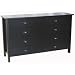 Venture Horizon Chest of Drawers - 8 Drawer 3117BL (Black) (31" H x 52.5" W x 15" D)