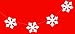 WHITE SNOW-FLAKE 9FT 8 FLAKES (HEIGHT 115MM) C86