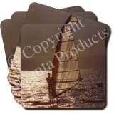 WIND SURFING Set of 4 Coasters