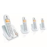 Philips CD2554S/05 Digital Cordless Phone With Answer Machine & HD Sound - Quadruple Handset