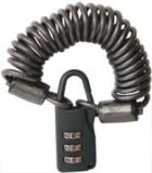Combination Coiled Cable Lock - Travel Security