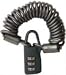 Combination Coiled Cable Lock Travel Security
