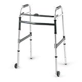 Single Release Walker with 3 Fixed Wheels