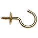 Stanley Hardware 75-9020 3/4" Cup Hooks - Bright Brass 5 per Package