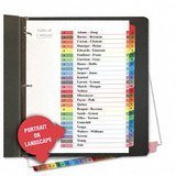 TOC Dividers, Asst Color 26-Tab, A-Z, 8 1 2 x 11, White, 26 set (UNV24812) Category: Index... by Universal