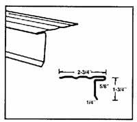 6" White Aluminum Roof Edge