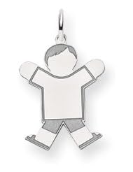 Genuine IceCarats Designer Jewelry Gift 14K White Gold Kid Charm