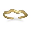 Gold Plated Wave Toe Ring