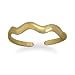 Gold Plated Wave Toe Ring