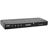 Catalina Media HDMI-4I Ultra Slim 4-Port HDMI Switch w/Remote Control - Adds Three More HDMI Ports!