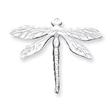 Sterling Silver Satin Finish Diamond-Cut Dragon Fly Pin