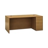 10500 L Workstation Single Ped Desk, Right Full-Height Ped, 72 x 36, Harvest