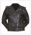 LJ602 - Women's Black Motorcycle Leather Jacket