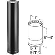8" Dura-Vent DVL Adjustable 29"-48" Double-Wall Black Stovepipe