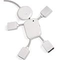 niceEshop(TM) White Four Port / 4-port High Speed USB 2.0 / USB 1.1 'Smiley' Hub Man for Use with Desktops / Laptops / Notebooks / Netbook / iMac / Macbook +Free niceEshop Cable Tie