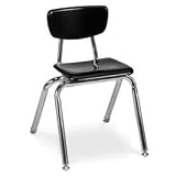 Martest Hard Plastic Chair - Black - 16-1/2W X 25-1/2H
