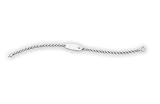 Sterling Silver Children's Oval ID Bracelet with Diamond, 6.25