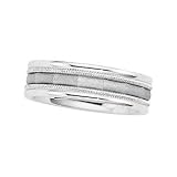 14K White Gold Comfort Fit Wedding Band For Men and Women - Sizes 4.5 - 12
