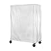 Cart Cover, 60x24x63, White, Poly, Zipper