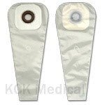 Karaya 5 Drainable 16" Pouch with Pre-Cut Karaya Barrier - 2 1/2" Stoma - Transparent - Box