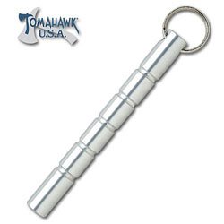 Silver Aluminum Flat Kubaton Key Ring