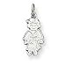 Sterling Silver Girl Martial Arts Charm - JewelryWeb