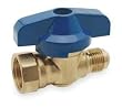 Industrial Grade 1WMC9 Ball Valve, 3/4 x 5/16 In, FNPT x Flared