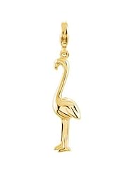 14K Yellow Gold Flamingo Charm