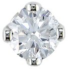 14K White Gold .05 ctw Diamond Solitaire Half-Pair Earring