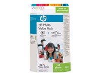 HP 110 Series Photo Value Pack - Print cartridge / paper kit - 1 x colour (cyan, magenta, yellow)