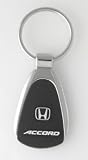 Honda Accord Chrome/Black Teardrop Keychain