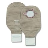 Hollister New Image 12 Inch Drainable Pouch with Filter - Color Code - (B) - Flange - 2 3/4" Beige Opaque Box of 10 - HOL18142HOL18164_bx