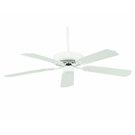 Savoy House 52-FAN-5W-WH Builders Select 52-Inch Ceiling Fan, White Finish with White Blades