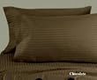 ELEGANCE HOMESPELL Egyptian Cotton 500 Thread Count 3 - Pc Sateen Stripe Duvet Cover Chocalate King.