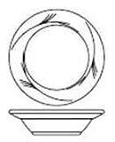 GRAPFRT BWL ENDUR 6 3/8, CS 3/DZ, 07-1545 WORLD TABLEWARE CHINA CREAM WHITE