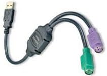 Lot of 10 Pcs Black PS2 Keyboard/Mouse to USB Port Converter