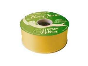 2" (2 inch) Yellow Florists Ribbon - waterproof craft ribbon - x 100 yards (91 metres)